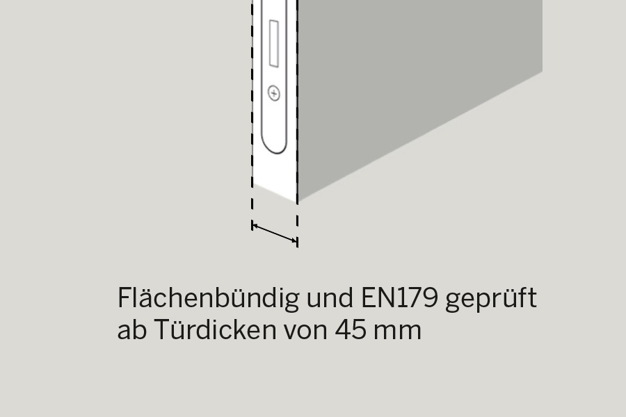 656S42 Inset Lock EN 179 - Schlossfarbik Heuser - Fire Safety -  Digital Doorknob